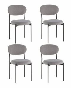 Стул Stool Group Бриф DD велюр серый 4 шт.