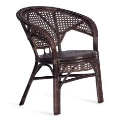 Кресло Tetchair PELANGI 02/15B / без подушки / ротанг, walnut грецкий орех