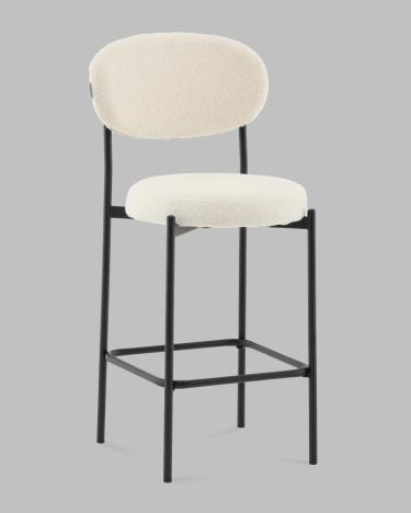 Стул полубарный Stool Group Бриф DD ПБ букле молочный