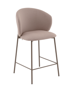 Стул полубарный Stool Group Блейз ПБ велюр бежевый каркас бежево-серый