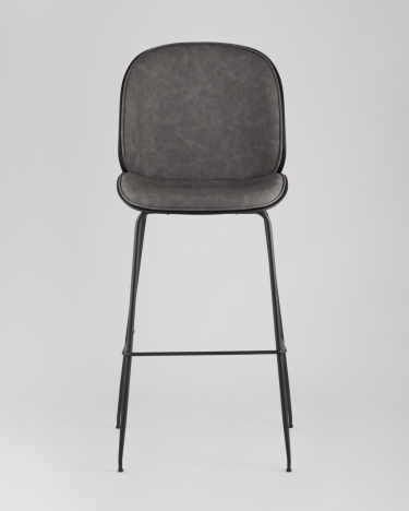 Стул барный Stool Group Beetle Lite PU со спинкой Серый