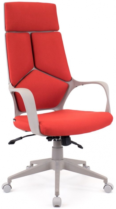 Кресло для руководителя Everprof Everprof Trio Grey TM Ткань Красный