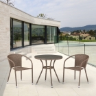 Комплект плетеной мебели Афина-мебель T282ANT/Y137C-W56 Light brown 2Pcs