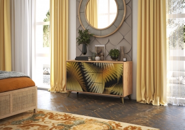 Комод Стиль Фьюжн КМ-003 дуб крафт золотой/VINIL