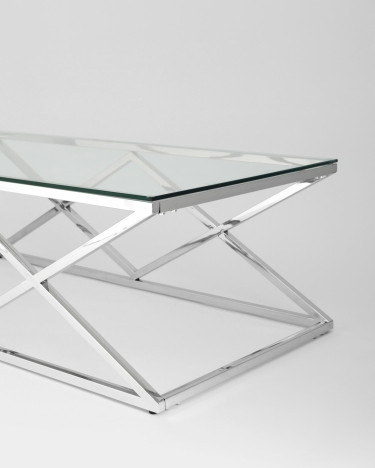 Стол журнальный Stool Group ИНСИГНИЯ 120x60 Серебро