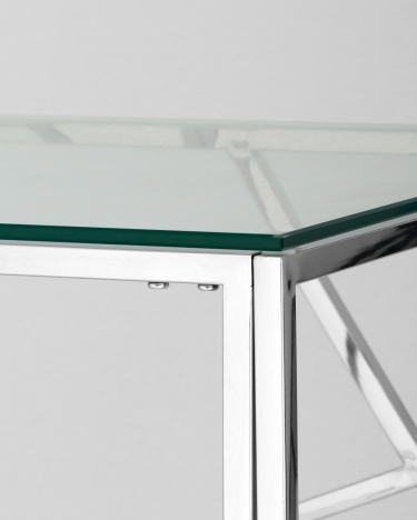 Журнальный столик Stool Group АРТ ДЕКО 55x55 Серебро