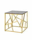 Журнальный столик Stool Group АРТ ДЕКО 55x55 Золото стекло smoke