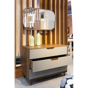 Комод R-home Сканди с 3 ящиками Бежевый