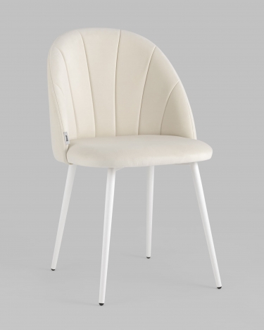 Стул Stool Group Логан white велюр Молочный
