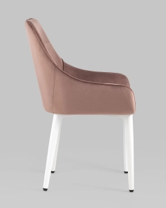 Стул Stool Group Диана white велюр Пыльно-розовый