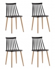 Стул Stool Group Морган пластиковый черный 4 шт