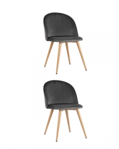 Стул Stool Group Лион велюр серый 2 шт