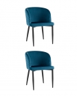 Стул Stool Group Оскар велюр сине-зеленый 2 шт