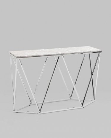 Консоль Stool Group Авалон 12241 серый мрамор сталь Серебро