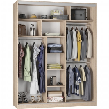 Шкаф-купе Аларти B-230х180х60-3ЯШТ-D9D9D9