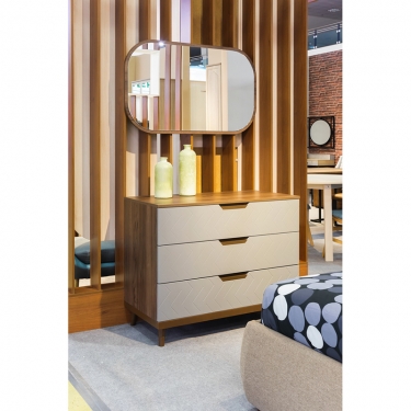 Комод R-home Сканди с 3 ящиками Бежевый