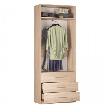 Шкаф распашный Аларти R-230х90х45-4ДСС-Белый