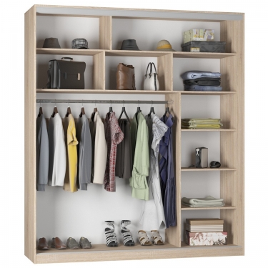 Шкаф-купе Аларти B-230х200х60-1ЯАТ-D9D9D9