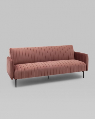 Диван прямой Stool Group Дрезден велюр Пыльно-розовый