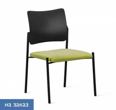 Кресло на черных опорах без подлокотников Profoffice PINKO plastic 4legs black Kiton 08 noArms Зеленый Черный