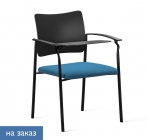 Кресло на черных опорах со столиком Profoffice PINKO plastic 4legs black SLW 58 Arms+WT Голубой Черный