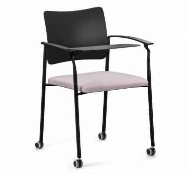 Кресло на колесах, со столиком Profoffice PINKO plastic cast black Jade9502 Arms+WT Серый Черный