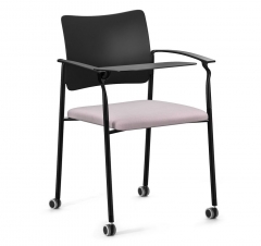 Кресло на колесах, со столиком Profoffice PINKO plastic cast black Jade9502 Arms+WT Серый Черный