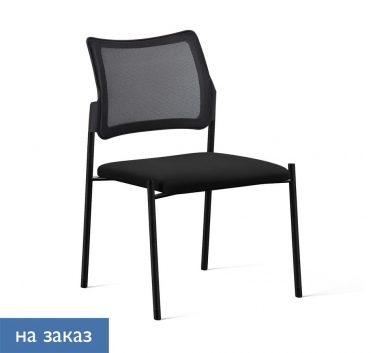 Кресло на черных опорах, без подлокотников Profoffice Pinko Mesh 4legs black SLW 50 NoArms Черное
