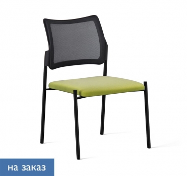 Кресло на черных опорах, без подлокотников Profoffice Pinko Mesh 4legs black SLW 58 noArms Зеленый Черный