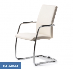 Кресло на полозьях Profoffice WELL_SEAT slide Ecotex 3027 Бежевый Хром