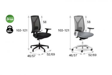 Кресло Profoffice DION Mesh Bl 870 1D black SLW 58 Голубой Черный