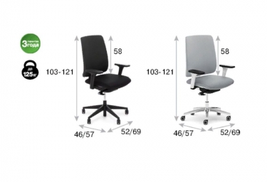 Кресло с подголовником Profoffice DION 870 1D black SLW 50 headrest Черное