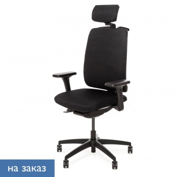 Кресло с подголовником Profoffice DION 870 1D black SLW 50 headrest hanger Черное