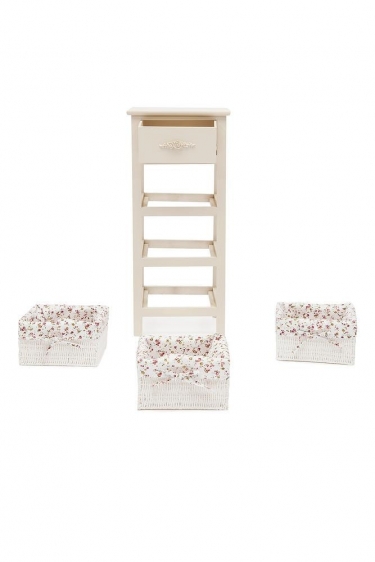 Тумба с 3-я корзинами и ящиком Tetchair Secret De Maison FANTASIE 4 mod. 4327 Слоновая кость