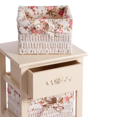 Тумба с 2 корзинами и ящиком Tetchair Secret De Maison FANTASIE 3 mod. 4326 Слоновая кость