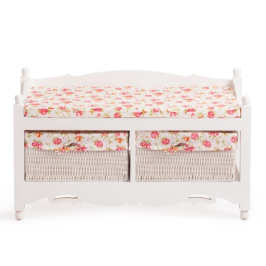 Обувница с 2-я корзинами Tetchair Secret De Maison RIMI mod.TT-BH003 МДФ+Павловния, 803347, Белый White