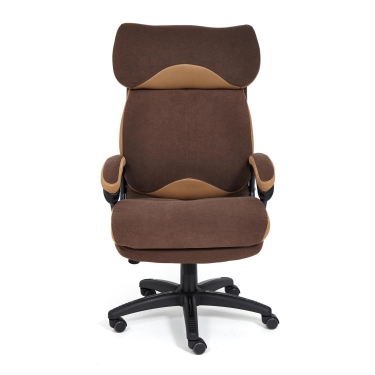 Кресло Tetchair DUKE флок/ткань, коричневый/бронза, 6/TW-21