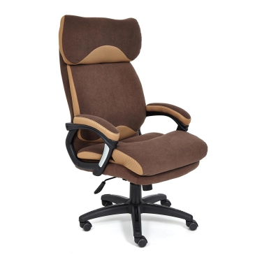 Кресло Tetchair DUKE флок/ткань, коричневый/бронза, 6/TW-21