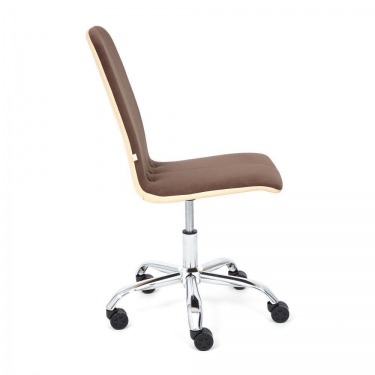 Кресло Tetchair RIO флок/кож/зам , коричневый/бежевый, 6/36-34