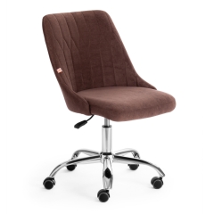 Кресло Tetchair SWAN флок , коричневый, 6