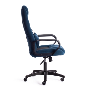 Кресло Tetchair DRIVER 22 флок/ткань, синий/серый, 32/TW-12