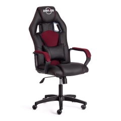 Кресло Tetchair DRIVER 22 кож/зам/ткань, черный/бордо, 36-6/TW-13
