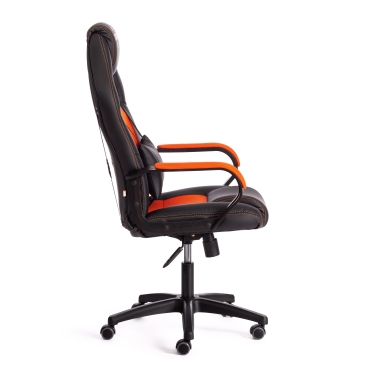 Кресло Tetchair DRIVER 22 кож/зам/ткань, черный/оранжевый, 36-6/TW-07