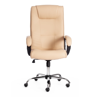 Кресло Tetchair MAXIMA Хром 22 кож/зам, бежевый, 36-34