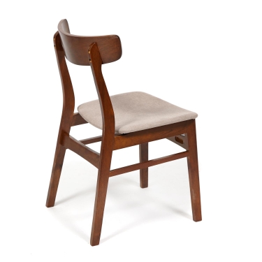 Стул Tetchair CT 8804 Rabat с мягким сиденьем дерево гевея, 52,546,578см, Темный Дуб, ткань бежевая FG22616-16