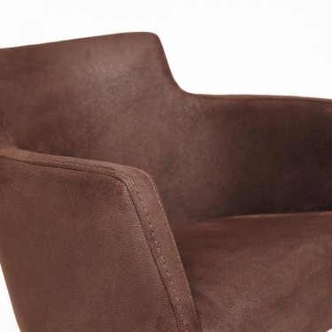 Кресло Tetchair KNEZ Бук, 59,5 х 57 х 79,5 см , ножки wenge, нубук - коричневый нубук 7