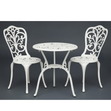 Комплект Tetchair Secret De Maison Romance стол +2 стула алюминиевый сплав, D60/H67, 53х41х89см, butter white