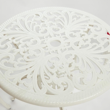 Комплект Tetchair Secret De Maison Romance стол +2 стула + 2 подушки алюминиевый сплав, D60/H67, 53х41х89см, butter white