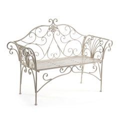Скамья Tetchair Secret de Maison BEAUJOLAIS mod. PL08-8574 металл, 136х46х96см, белый антик antique white
