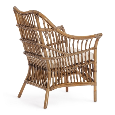 Кресло Tetchair Secret De Maison BASON c подушкой 726588 см, натуральный серый/natural grey, подушка ткань цветы
